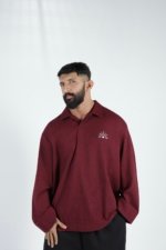 Linen Shirt Deep Burgundy - Image 7