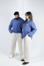 Linen Shirt  Blue - Image 4